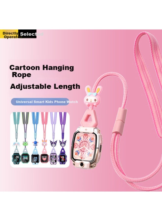 Xuanyi Creative Cartoon Neck Strap For Small Genius Children's Phone Watch Z10/youth Edition Z9/z8a/z7s/z6p/z6a/z6/n3/d3s/q2a Cloud Pink - Image 1