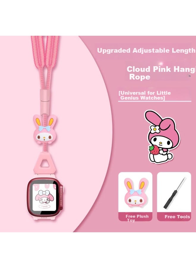 Xuanyi Creative Cartoon Neck Strap For Small Genius Children's Phone Watch Z10/youth Edition Z9/z8a/z7s/z6p/z6a/z6/n3/d3s/q2a Cloud Pink - Image 2