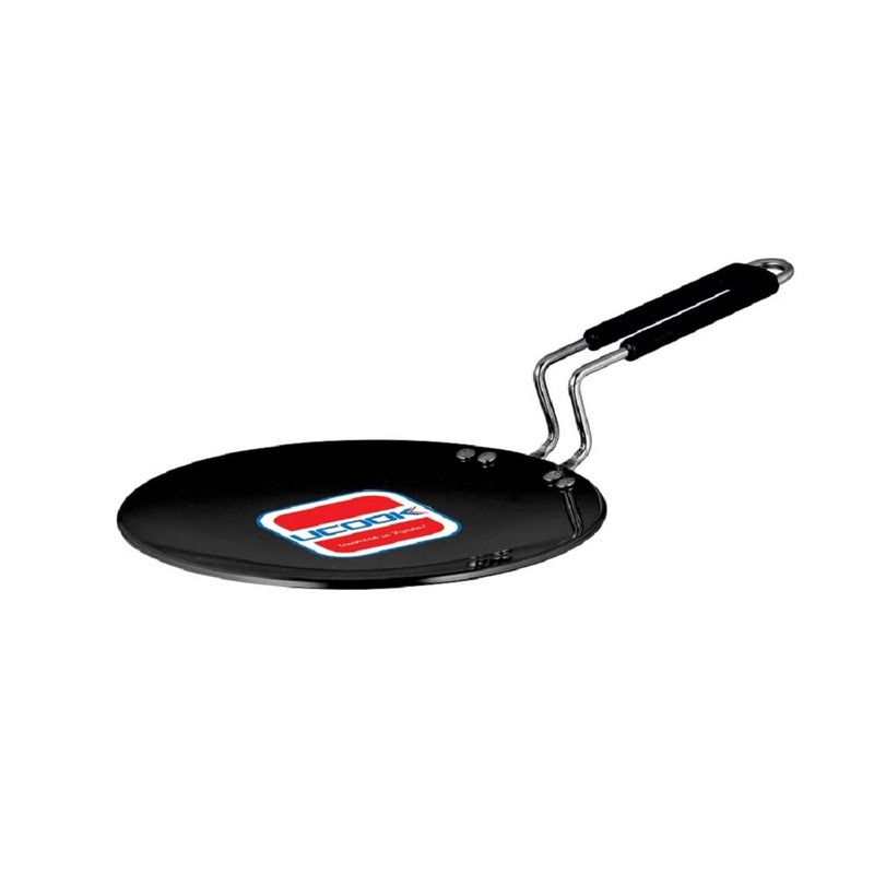 UCOOK Hard Anodised Concave Tawa 280mm Black - Image 1