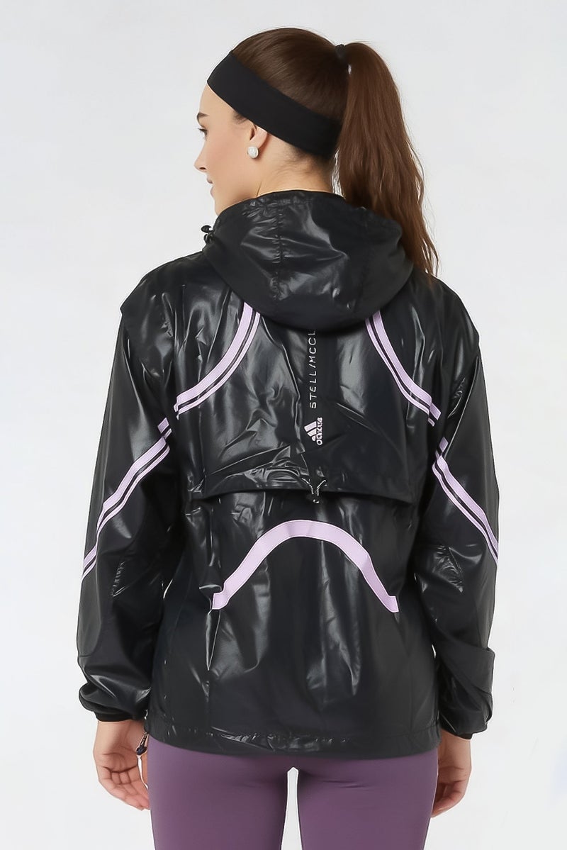 Adidas أديداس × ستيلا مكارتني ملابس رياضية نسائية بليزر طويل الأكمام، أسود - Image 3