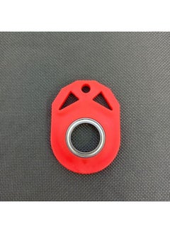 Noctilucent Keychain Fidget Spinner Relieve Boredom Light Trendy Fingertip Spinning Keyring Anti-Anxiety Portable-Color:New Red 7.3g