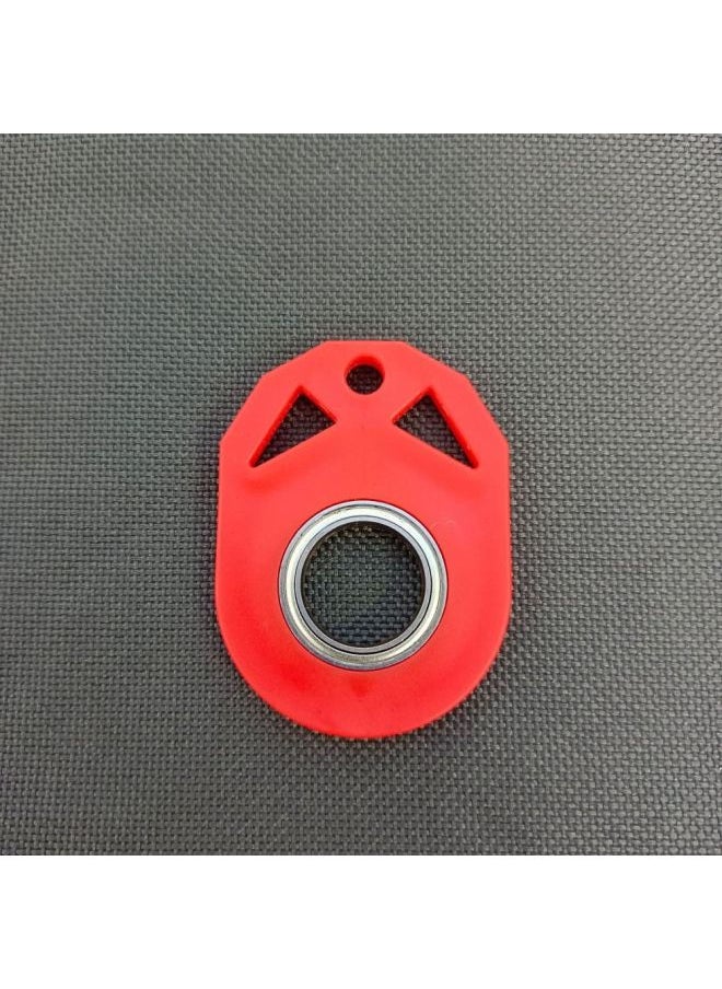 Generic - Noctilucent Keychain Fidget Spinner Relieve Boredom Light Trendy Fingertip Spinning Keyring Anti-Anxiety Portable-Color:New Red 7.3g - Image 1