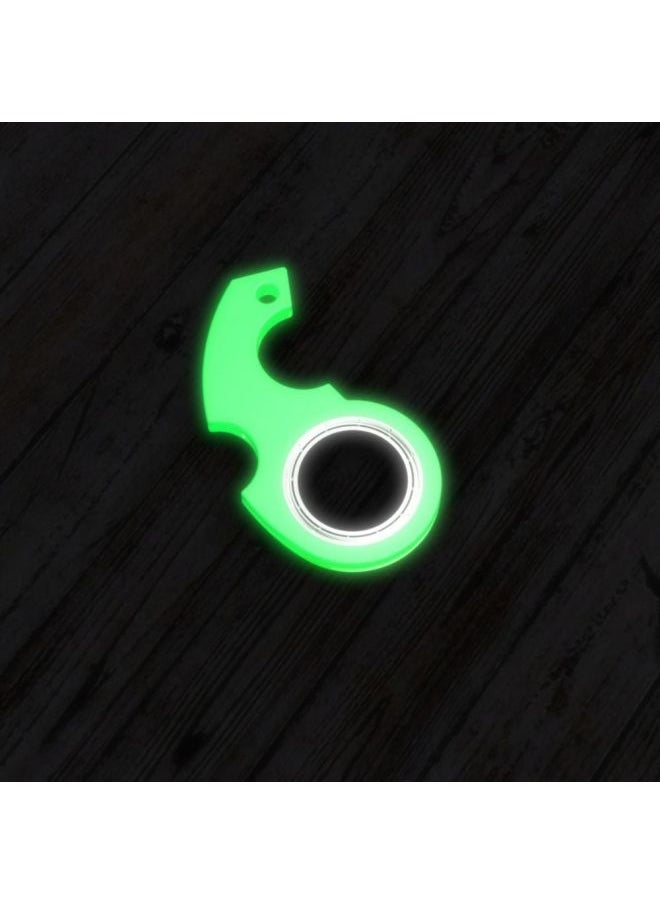Generic - Noctilucent Keychain Fidget Spinner Relieve Boredom Light Trendy Fingertip Spinning Keyring Anti-Anxiety Portable-Color:New Red 7.3g - Image 1