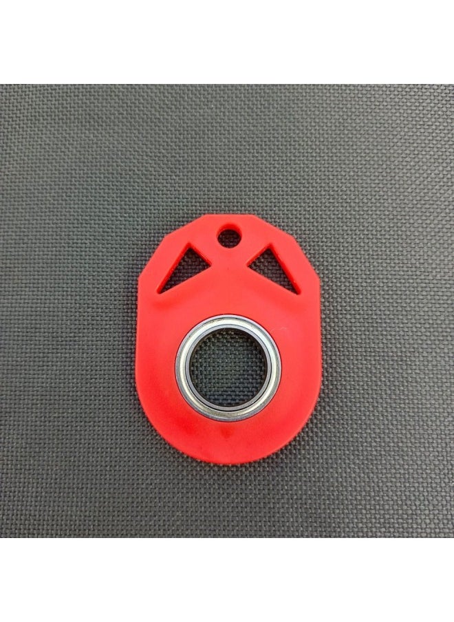 Generic - Noctilucent Keychain Fidget Spinner Relieve Boredom Light Trendy Fingertip Spinning Keyring Anti-Anxiety Portable-Color:New Red 7.3g - Image 1
