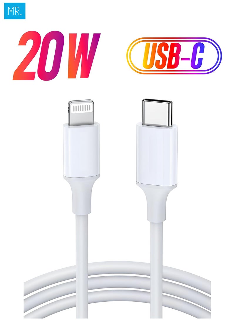 MR. USB-C to Lightning Cable 1 Meter – 20W PD Fast Charging Cable for iPhone & iPad | MFi Certified | Durable & Safe  - Image 1