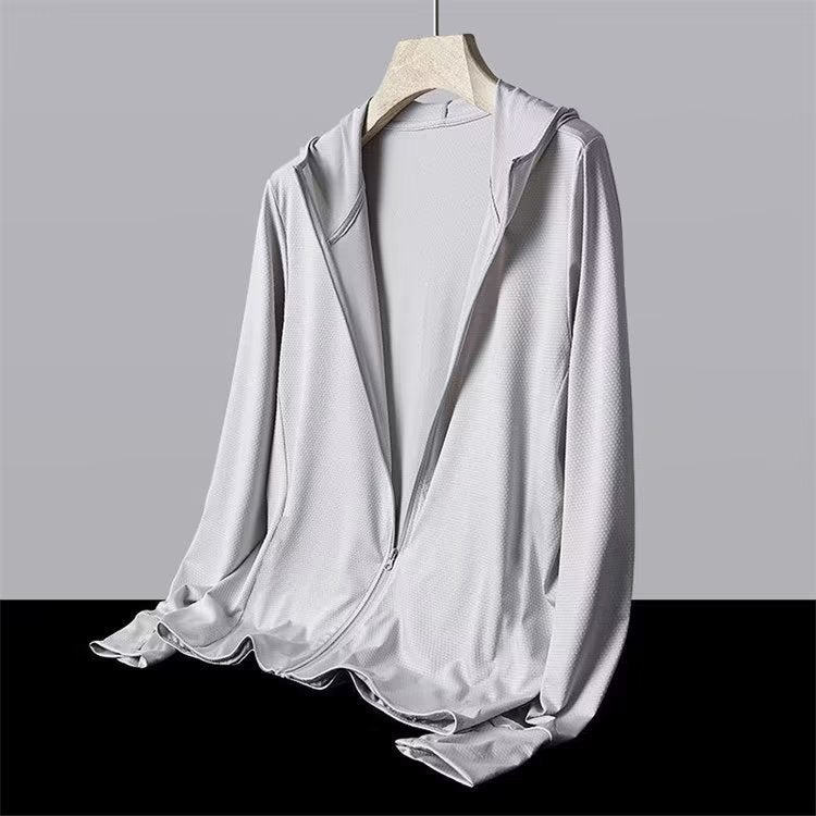 Generic Ice Silk Unisex Sunproof Outdoor Coat 2023 Grey