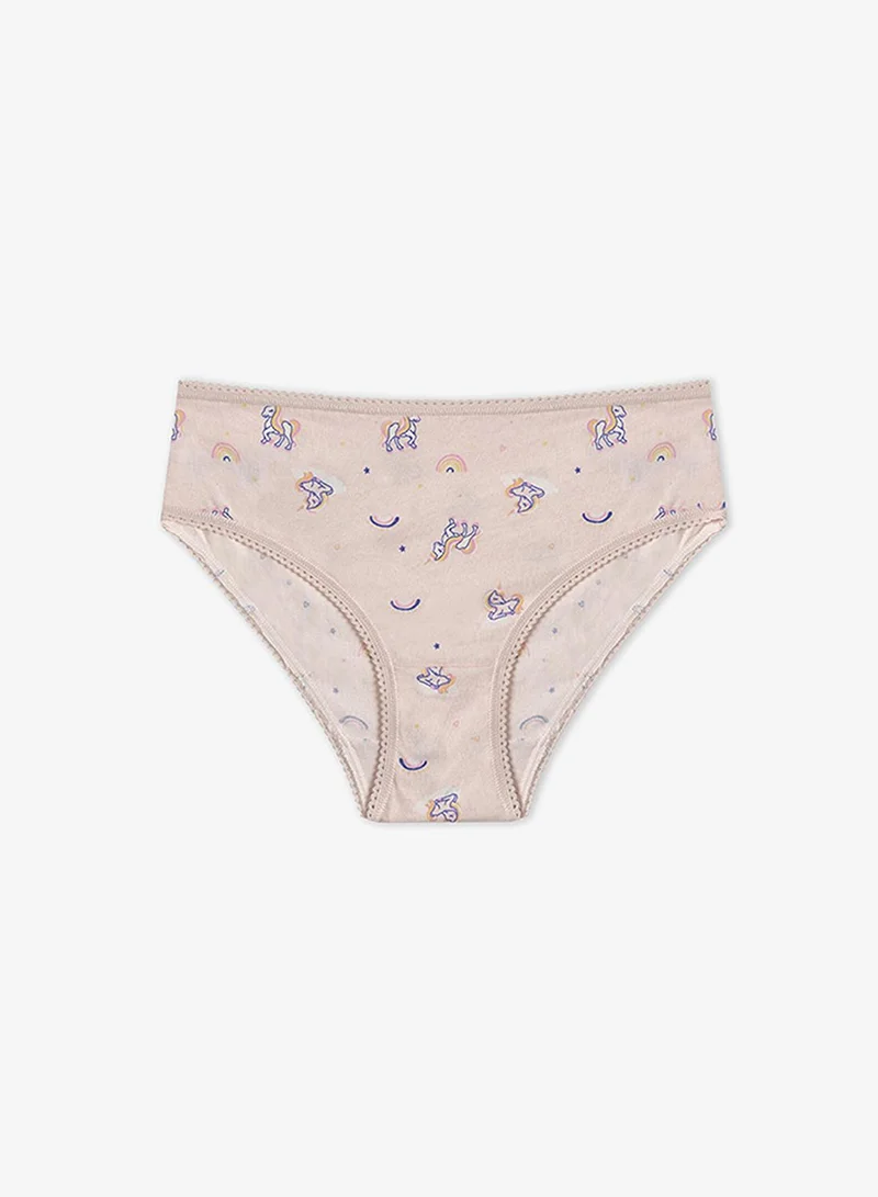 بنتي Penti Girl's Cotton Everyday Unicorn Dream 5-pack Brief - Mix