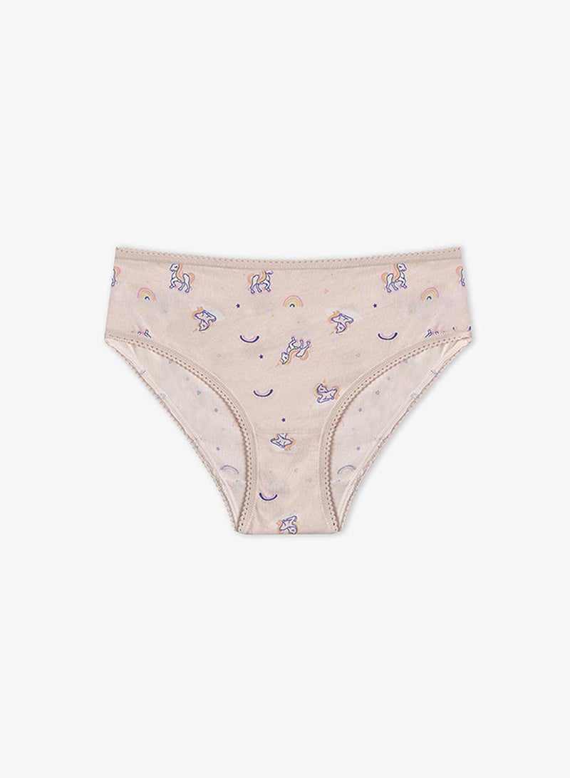 Penti Girl's Cotton Everyday Unicorn Dream 5-pack Brief - Mix - Image 2