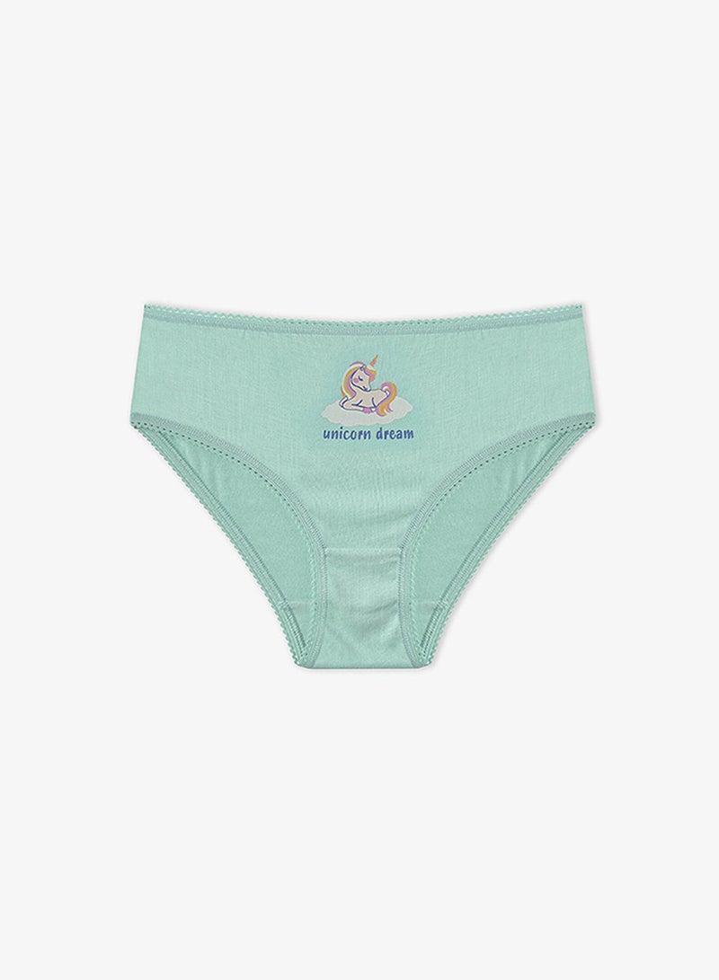 Penti Girl's Cotton Everyday Unicorn Dream 5-pack Brief - Mix - Image 4