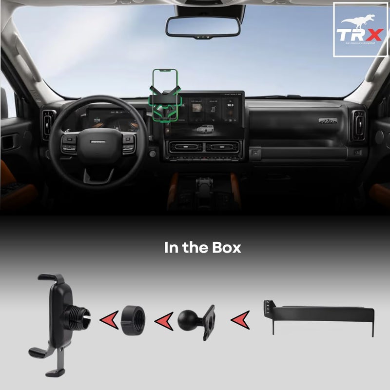  تي ار اكس اوتو حامل هاتف سيارة TRX AUTO لسيارة هافال H9 موديلات 2024 و2025 | قاعدة تثبيت لشاشة الوسائط المتعددة | ملحقات مناسبة لشاشة هافال H9 مقاس 14.6 بوصة - Image 5