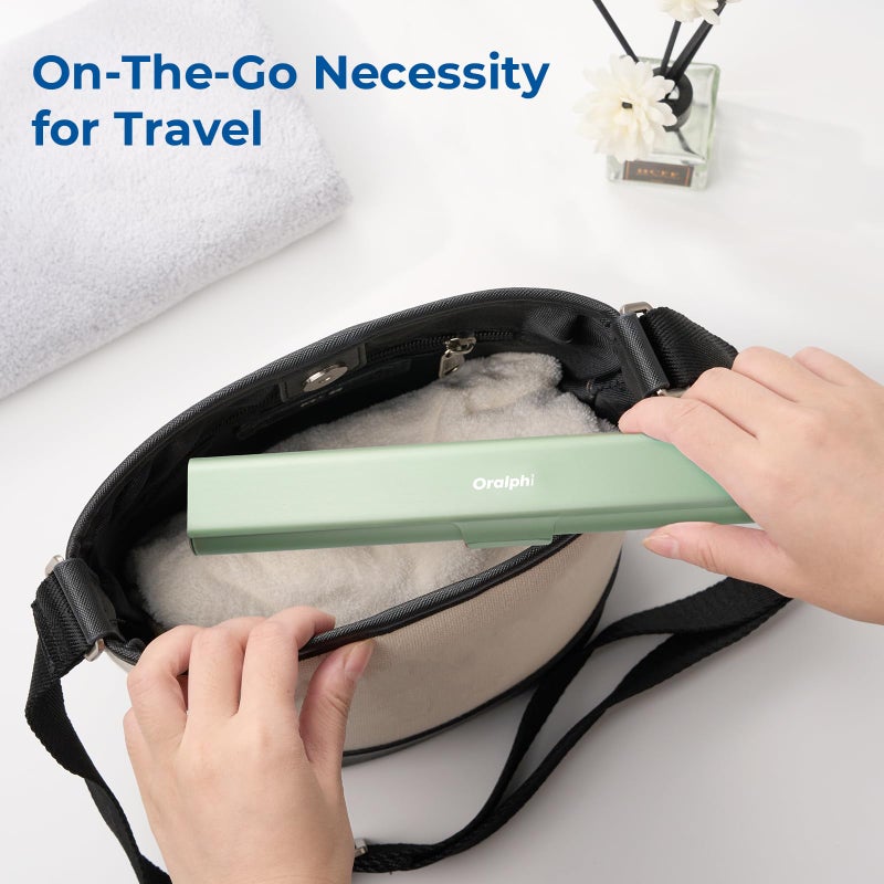 Oralphi Aluminum Toothbrush Travel Case, Portable Travel Toothbrush Holder, Durable Manual Toothbrush Box Container for Traveling, Bathroom, Camping, Business Trip-Green - Image 4