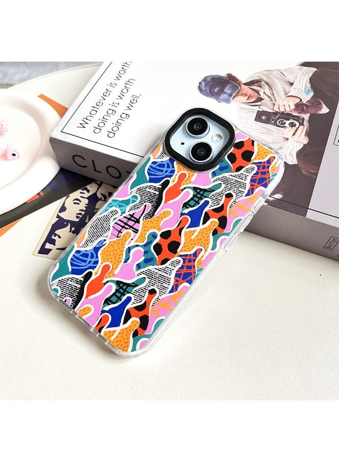 NIBEMINENT Retro Collage Protective TPU Case Cover For iPhone 16 Clear - Image 2