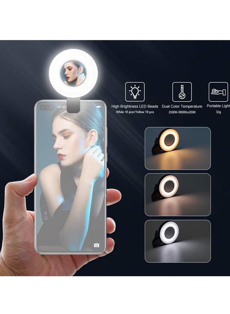 ضوء جيب مغناطيسي مشبك مغناطيسي على الهاتف المحمول ضوء سيلفي LED حلقة ملء الضوء - Image 5