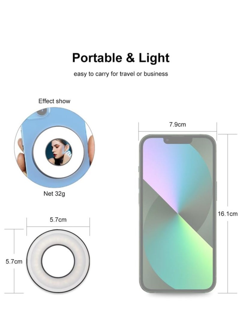ضوء جيب مغناطيسي مشبك مغناطيسي على الهاتف المحمول ضوء سيلفي LED حلقة ملء الضوء - Image 2