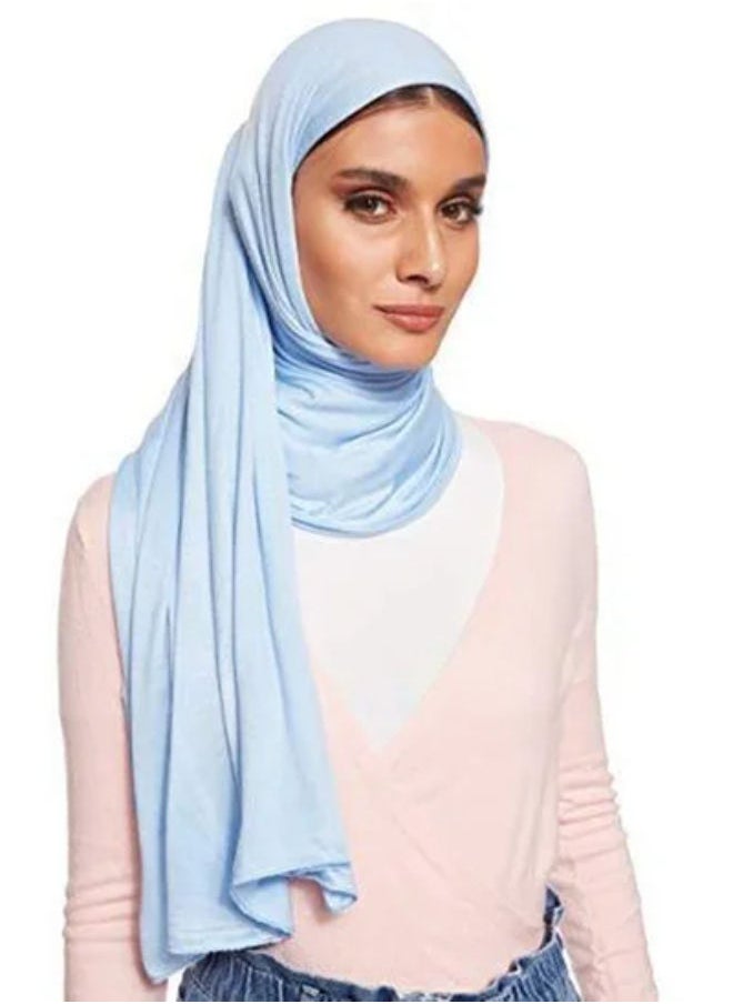 SHOPI - Jersey Stretch Hijab Light Blue - Image 1