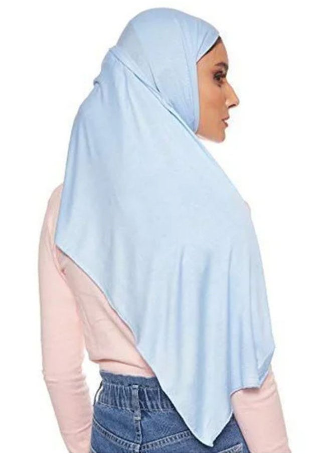 SHOPI - Jersey Stretch Hijab Light Blue - Image 1
