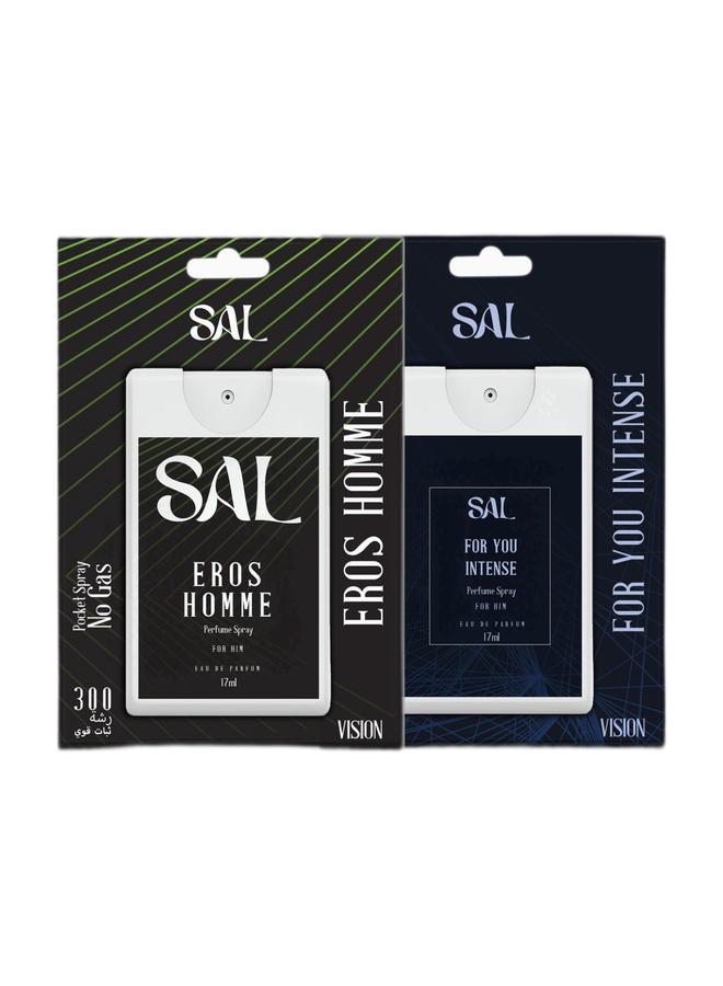 سال عطر سال إيروس أوم الجيب | 17 مل | 300 بخة، وعطر سال فور يو إنتنس الجيب | 17 مل | 300 بخة - Image 1