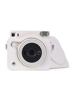 SYOSI Square SQ1 Case Protective Case for Fujifilm Instax Square SQ1 Instant Camera PU Leather Cover with Adjustable Shoulder Strap, White  - Image 1