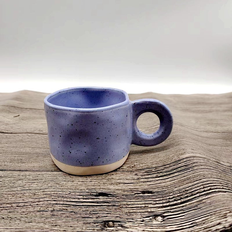 Splash ink Cup creative ins style big ear cup splash ink mug ceramic coffee cup breakfast milk cup water CupInkjet Cup-purple Inkjet Cup-purple 