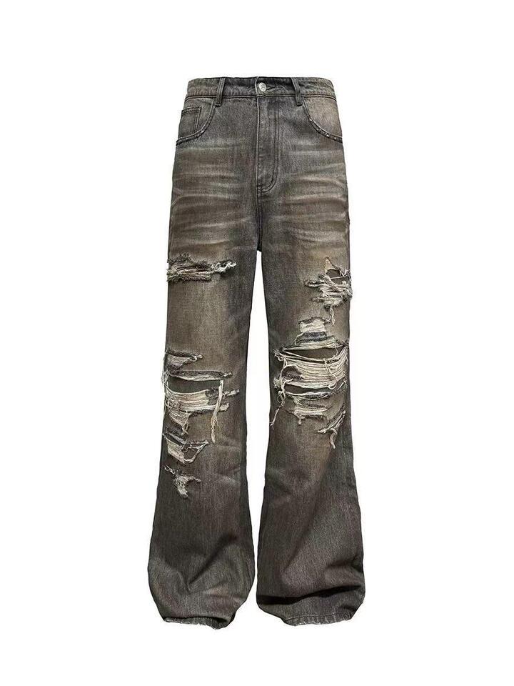 Unisex Classic Denim Jeans Loose Fit Daily Outdoor Wear - Image 1