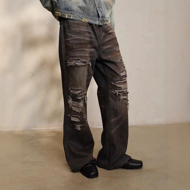 Unisex Classic Denim Jeans Loose Fit Daily Outdoor Wear - Image 4
