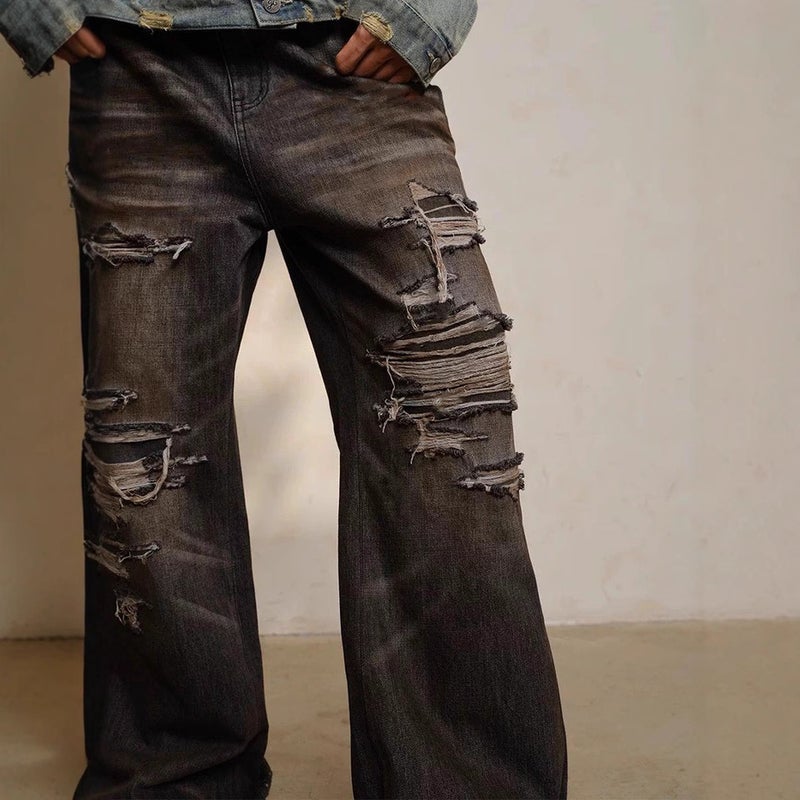 Unisex Classic Denim Jeans Loose Fit Daily Outdoor Wear - Image 5