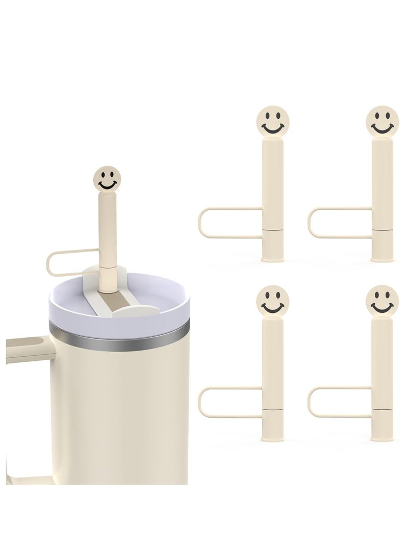 Straw Cover Cap for Stanley 30&40 Oz Tumbler with Handle,4Pcs Silicone Reusable Straw Covers, Anti-dust Straw Tip Topper,Straw Covers for 0.39in/10mm Straws  - Image 1