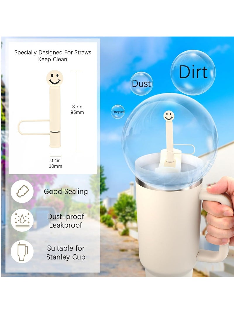 Straw Cover Cap for Stanley 30&40 Oz Tumbler with Handle,4Pcs Silicone Reusable Straw Covers, Anti-dust Straw Tip Topper,Straw Covers for 0.39in/10mm Straws  - Image 4