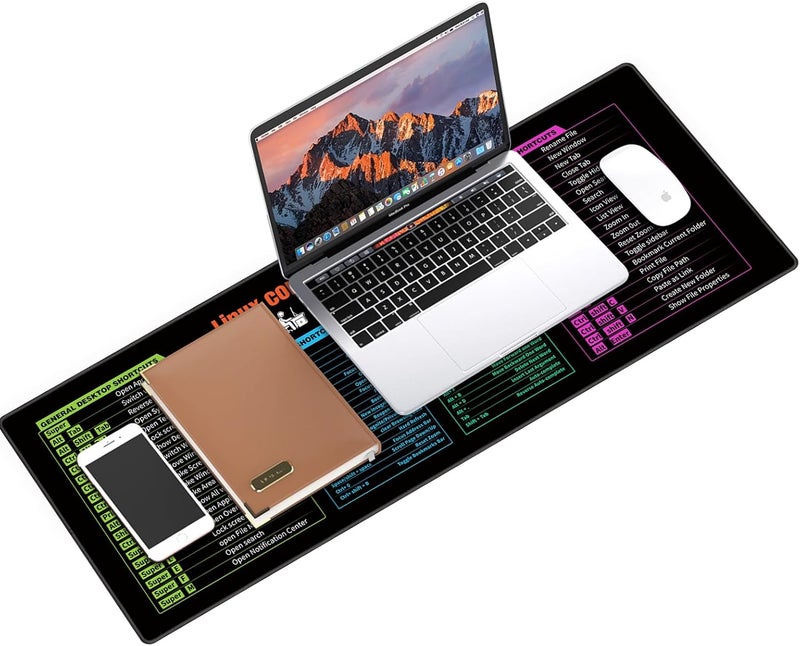Galdas Gaming Mouse Pad XXL XL Large Long Extended Big Mousepad Non-Slip Rubber Keyboard Mouse Pad with Stitched Edges for Laptop Home Office (31.5x11.8x0.08 Inch) -Notes - Image 3