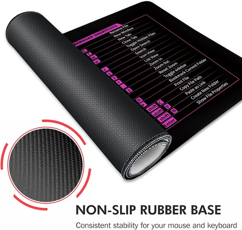 Galdas Gaming Mouse Pad XXL XL Large Long Extended Big Mousepad Non-Slip Rubber Keyboard Mouse Pad with Stitched Edges for Laptop Home Office (31.5x11.8x0.08 Inch) -Notes - Image 5