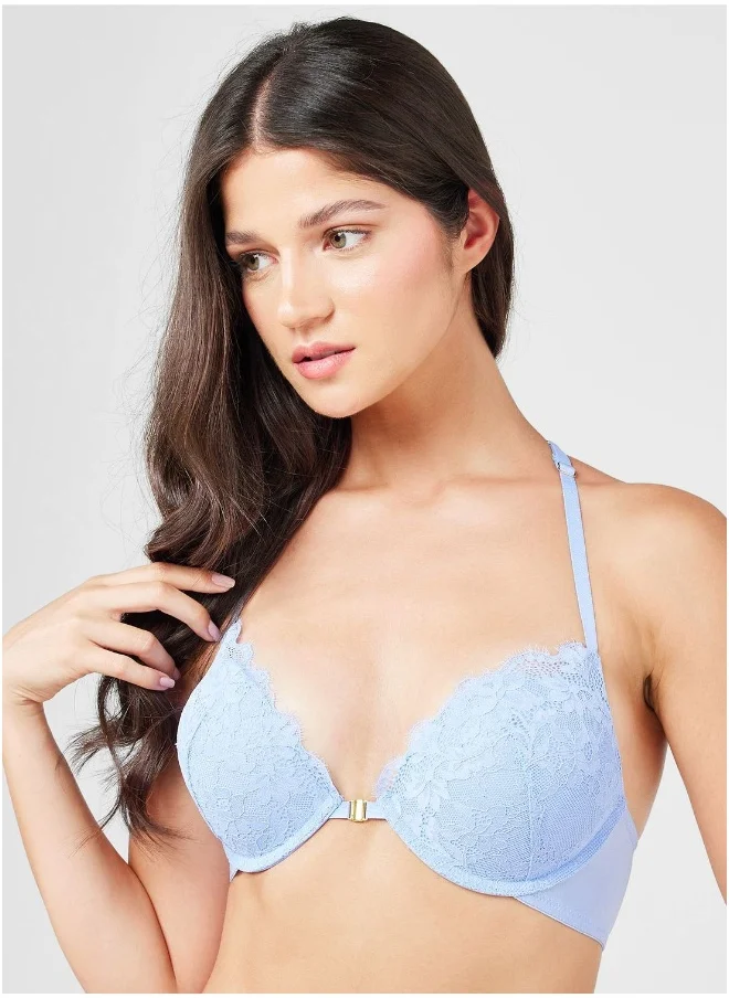 La Senza Lace Detail Plunge Neck Bra