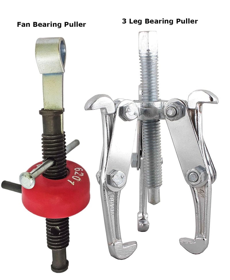 Inditrust 2 in 1 Heavy Bearing Fan Bearing Puller Lever Tool (6201 and 6202) Lever Tool with 4inch 3 leg Bearing puller - Image 2