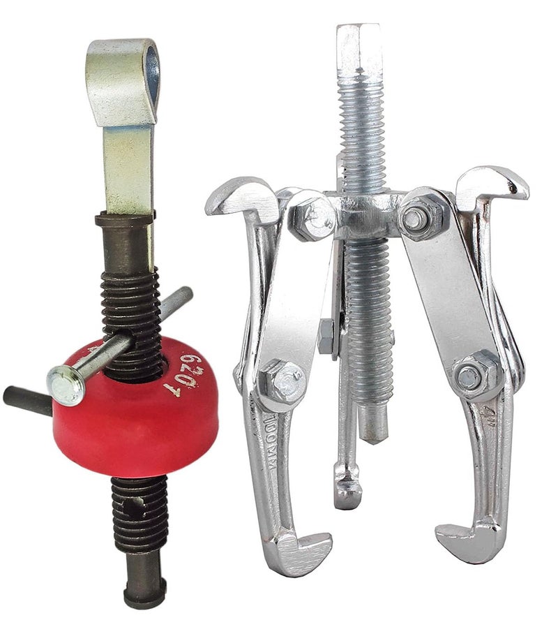 Inditrust 2 in 1 Heavy Bearing Fan Bearing Puller Lever Tool (6201 and 6202) Lever Tool with 4inch 3 leg Bearing puller - Image 1