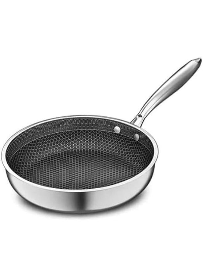 مجموعة مقالي القلي من الفولاذ المقاوم للصدأ مقلاة غير لاصقة للطهي بالحث والغاز من Chef Choice مع سطح قرص العسل الخالي من الدخان - Image 1