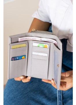 Just Polo Women's Gray Wallet & Card Holder JP0001  - Image 3
