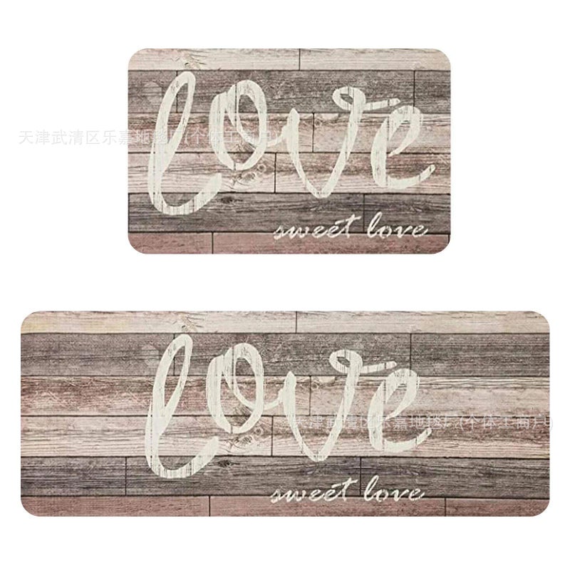 Kitchen Floor Mat Two-Piece Set Kitchen Decorative Mat Stain-Resistant Foot Mat Kitchen Drain Mat Entrance Door Mat - Image 3