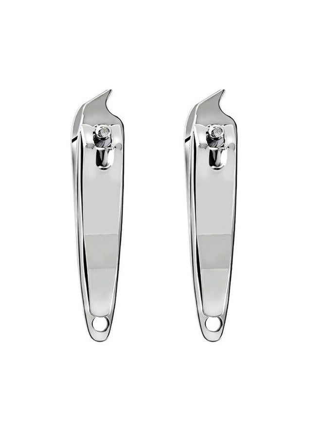 DNHCLL 2 PCS Metal Slanted Edge Nail Cutting Clippers Pedicure Manicure Tool Slanted Tip Cuticle Nail Clipper Cutter Nail Clipper Cutter Pedicure Manicure Tool - Image 1