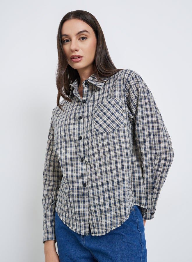 Styli Multi Plaid Long Sleeve Shirt - Image 1