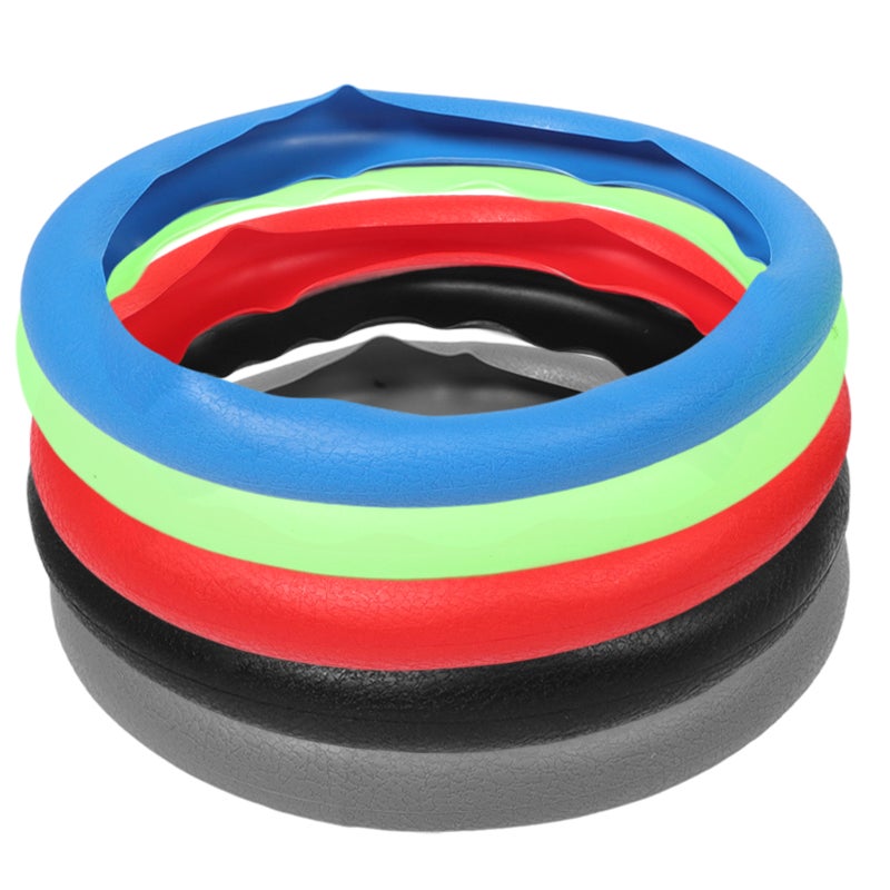 5pcs Universal Silicone Steering Wheel Replacement Car Interior Decoration - Image 4