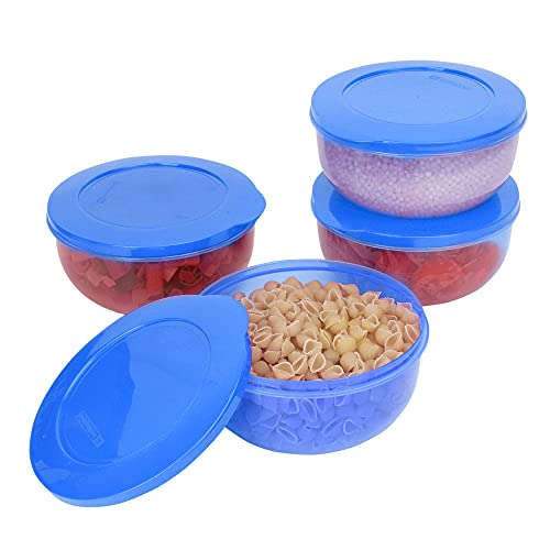 Cutting EDGE 900ml Eco-Storage Plastic Container & Organizer Set of 4 for Kitchen, Refrigerator, Lunch & Food Storage (Light Blue) - Image 1