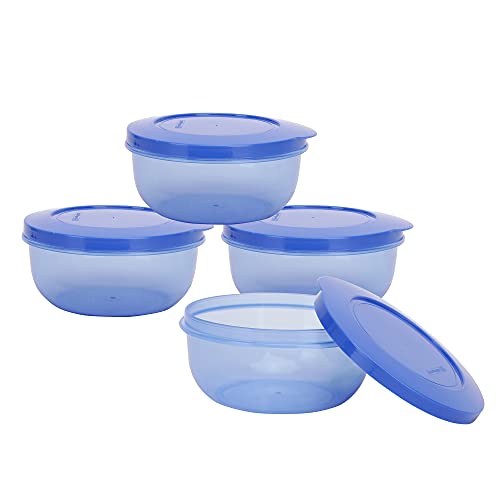 Cutting EDGE 900ml Eco-Storage Plastic Container & Organizer Set of 4 for Kitchen, Refrigerator, Lunch & Food Storage (Light Blue) - Image 3