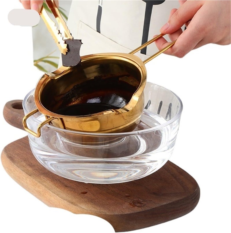 Stainless Steel Double Boiler Pot Melting Bowl 400ML Stainless Steel Chocolate Melting Bowl Butter Heating Pan Milk Boiler DIY Kitchen Utensil(Color 4) - Image 2