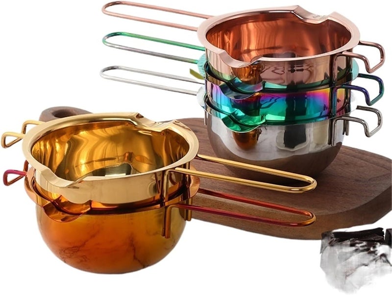Stainless Steel Double Boiler Pot Melting Bowl 400ML Stainless Steel Chocolate Melting Bowl Butter Heating Pan Milk Boiler DIY Kitchen Utensil(Color 4) - Image 3