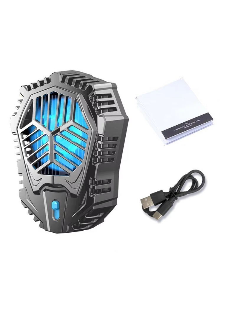 DIGI CORE AL07 Mobile Phone Cooling Fan Dual Gears Two Speed Modes Game Phone Cooler Silent Radiator LED Lights Adjustable Portable Heat Sink Semiconductor USB Phone Radiator For All Smartphones Radiator Cooler  - Image 1