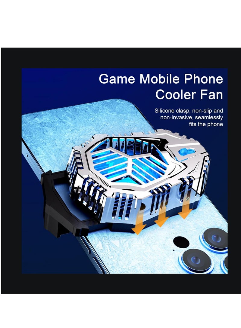 DIGI CORE AL07 Mobile Phone Cooling Fan Dual Gears Two Speed Modes Game Phone Cooler Silent Radiator LED Lights Adjustable Portable Heat Sink Semiconductor USB Phone Radiator For All Smartphones Radiator Cooler  - Image 4