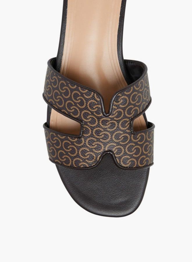 سيليست صنادل نسائية سهلة الارتداء بطبعة شعار - Image 4