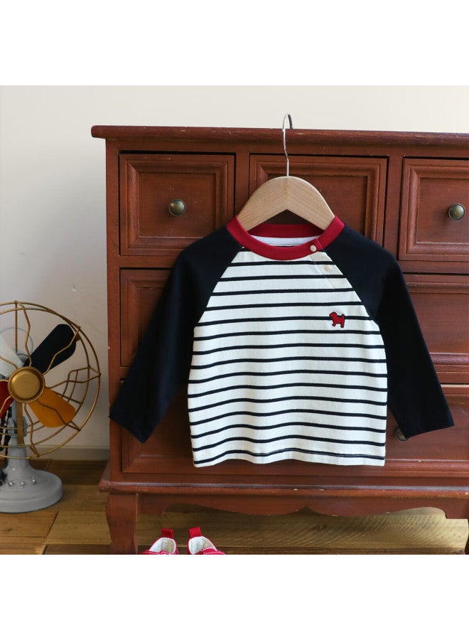 Luson Baby Girls Long Sleeve Raglan T-shirt Spring Basic Top - Image 1