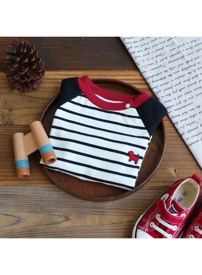 Luson Baby Girls Long Sleeve Raglan T-shirt Spring Basic Top - Image 4
