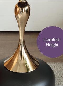 Roman Gifts Curvy Round Side Table Pedestal for Small Spaces Metal Unique End Table for Living Room Modern Corner Accent Tables Drink Table  - Image 4