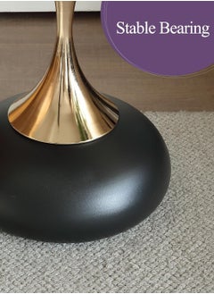 Roman Gifts Curvy Round Side Table Pedestal for Small Spaces Metal Unique End Table for Living Room Modern Corner Accent Tables Drink Table  - Image 3